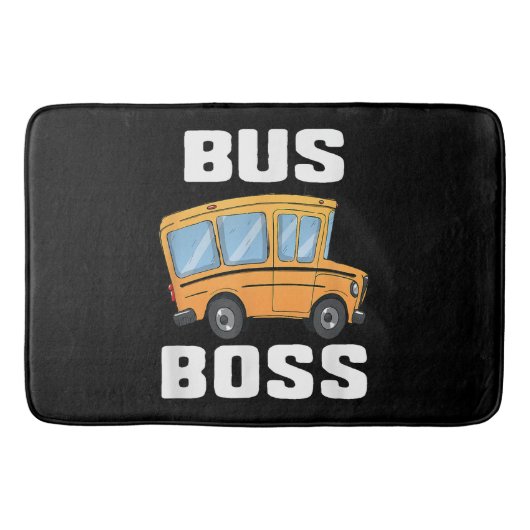 Tapis De Bain Funny Bus Boss School Bus Driver (Devant)