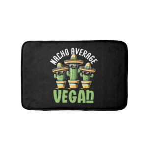 Tapis De Bain Funny Cactus Sombrero Nacho Vegan moyen