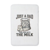 Tapis De Bain Funny Cat Dad Came Back With The Milk Vintage Shir (Devant (Vertical))