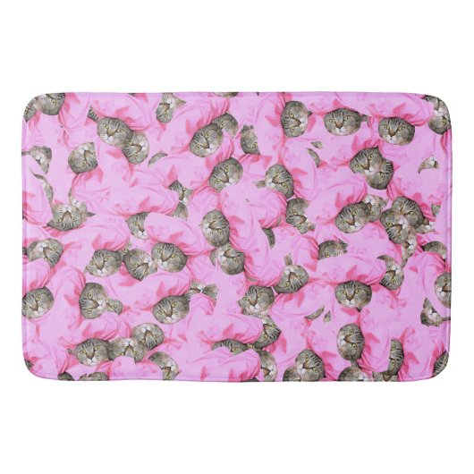 Tapis De Bain Funny Chat rose (Devant)