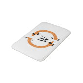 Tapis De Bain Funny Dachshund Saucisse Chien Monogramme (Angle)