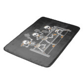 Tapis De Bain Funny Éffrayant Trois Squelette jouer Pickleball c (Angle)