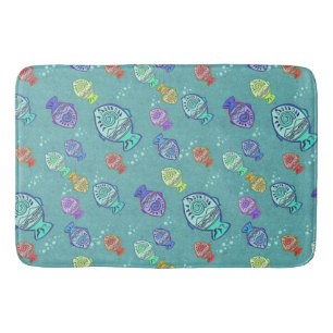 Tapis De Bain Funny FISH motif couleur + vos idées