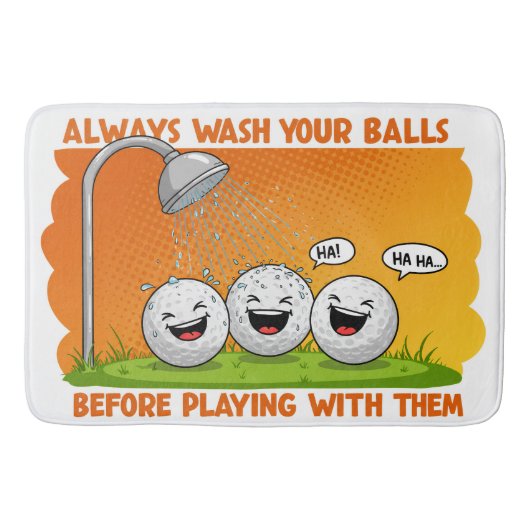 Tapis De Bain Funny Golf Balls Salle de bain (Devant)