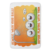 Tapis De Bain Funny Golf Balls Salle de bain (devant Vertical)