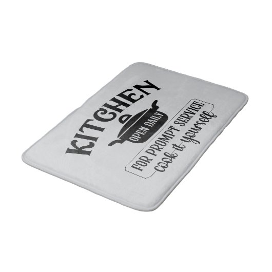 Tapis De Bain Funny kitchen open word art (Angle)