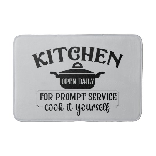 Tapis De Bain Funny kitchen open word art (Devant)
