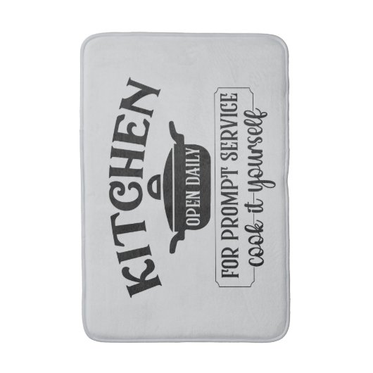 Tapis De Bain Funny kitchen open word art (Devant (Vertical))
