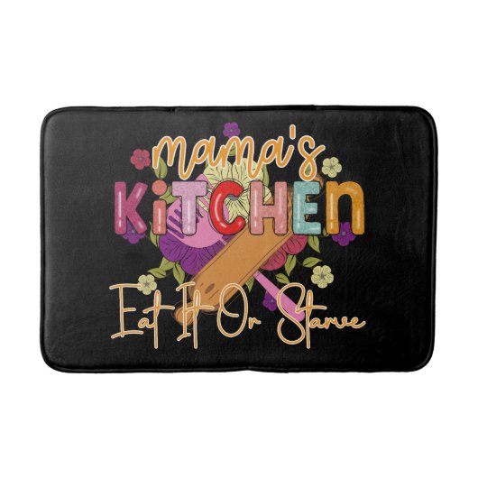 Tapis De Bain Funny Momma's kitchen word art  (Devant)