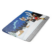 Tapis De Bain Funny Reindeer Peeking Christmas Meme  (Angle)