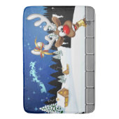 Tapis De Bain Funny Reindeer Peeking Christmas Meme  (devant Vertical)