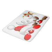 Tapis De Bain Funny Santa and Reindeer Cartoon Ornament Aimant B (Angle)