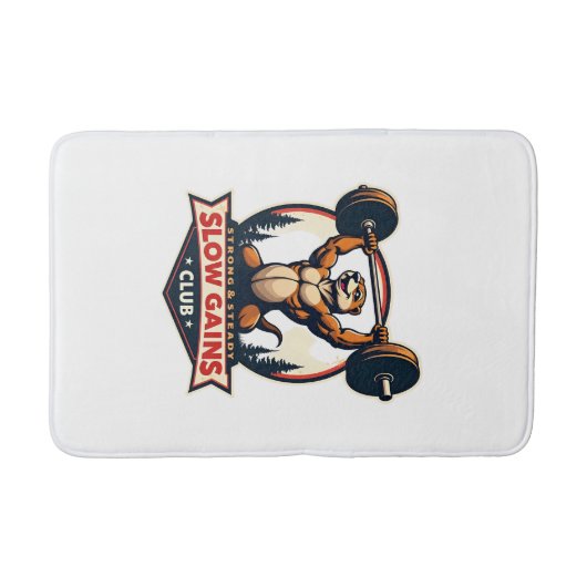 Tapis De Bain Funny Sloth Gym Shirt Vintage Strong and Slow Desi (Devant)