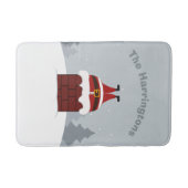 Tapis De Bain Funny Stuck Père Noël nom personnalisé nattes de b (Devant)