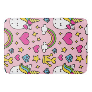 Tapis De Bain Funny Unicorn Motif rose Magique Cheval mignon