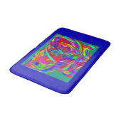 Tapis De Bain Furry Rainbow Colored Flower (Angle)