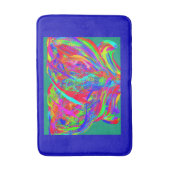 Tapis De Bain Furry Rainbow Colored Flower (Devant (Vertical))