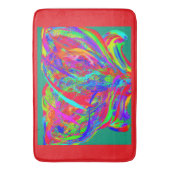 Tapis De Bain Furry Rainbow Colored Flower (devant Vertical)