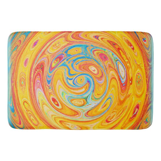 Tapis De Bain Fusion de motifs vibrants (Devant)
