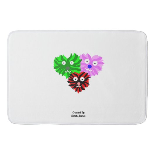 Tapis De Bain Fuzzies cardiaques Gros Mat Bain (Devant)