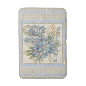 Tapis De Bain G Bureau de création Fleur bleue (Devant (Vertical))