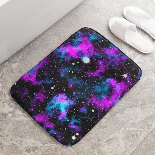 Tapis De Bain Galaxie bleue et violette