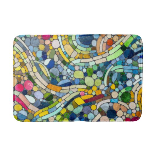 Tapis De Bain Galets colorés Art Mosaïque (Devant)