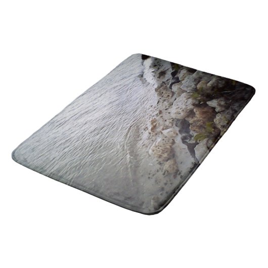 Tapis De Bain Galets Sur La Plage (Angle)