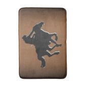 Tapis De Bain Galloping Horse et Cowboy à l'occidentale (Devant (Vertical))