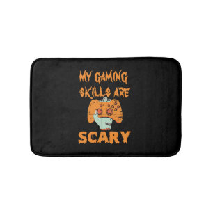Tapis De Bain Gamer Halloween compétences de jeu sont effrayant