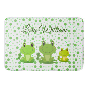 Tapis De Bain Gamme de grenouilles Enfants verts