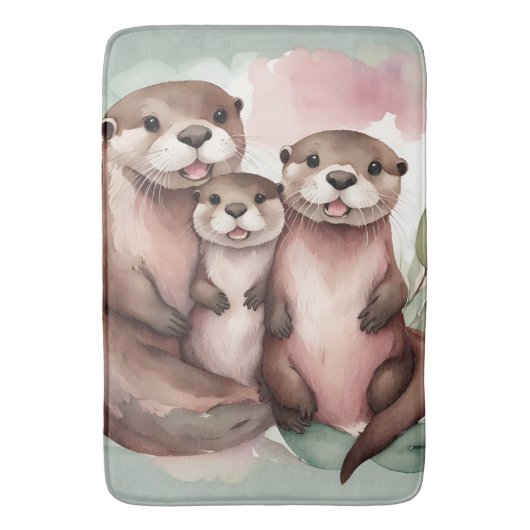 Tapis De Bain Gamme de Otter aquarelle (devant Vertical)
