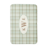 Tapis De Bain Garçons modernes Vert Neutre Plaid (Devant (Vertical))