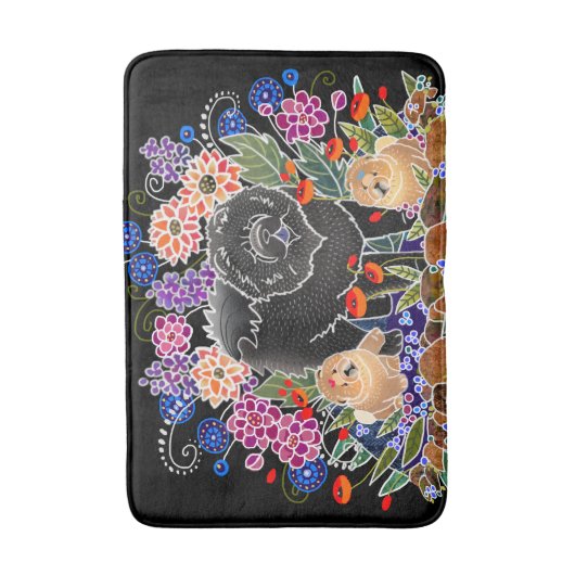 Tapis De Bain GARDEN PARTY CHOW - Crate ou Bath Mat (Devant (Vertical))