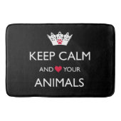 TAPIS DE BAIN "GARDEZ LE CALME ET AIMEZ VOS ANIMAUX" (Devant)