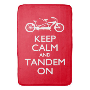 Tapis De Bain Gardez le calme et le tandem dessus