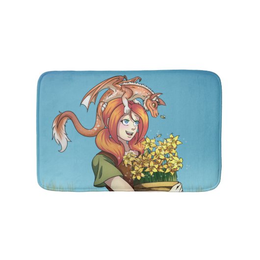 Tapis De Bain Gathering Flowers with a Dragon (Devant)