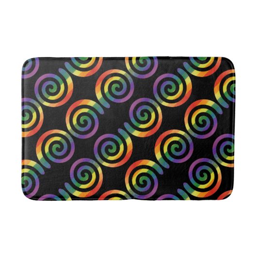 Tapis De Bain Gay LGBTQ Rainbow Pride Motif moderne (Devant)