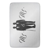 Tapis De Bain Gay Mariage Groom Silver Bath Mat (devant Vertical)