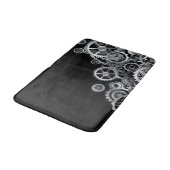 Tapis De Bain Gears en argent vapeur (Angle)