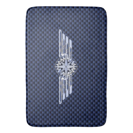 Tapis De Bain Général Air Pilote Chrome Comme Ailes Compass (devant Vertical)