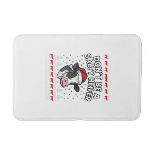 Tapis De Bain Génie de vache de Noël Salty Gravure vintage drôle