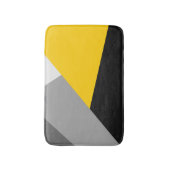 Tapis De Bain Geo jaune et noir gris moderne simple (Devant (Vertical))