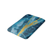 Tapis De Bain Géode Agate Gemstone Blue et Gold (Angle)