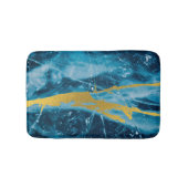 Tapis De Bain Géode Agate Gemstone Blue et Gold (Devant)