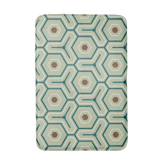 Tapis De Bain Geometric pattern with interlocking hexagons (Devant (Vertical))
