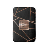 Tapis De Bain Géométrie en or noir et Rose (Devant (Vertical))