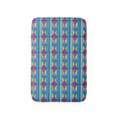 Tapis De Bain Géométrie en violet et vert (Devant (Vertical))
