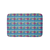 Tapis De Bain Géométrie en violet et vert (Devant)