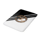 Tapis De Bain Géométrie noir et blanc (Angle)